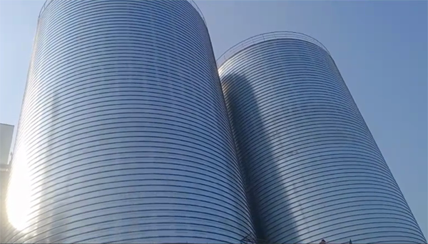 三更罗镇2座混凝土高架卷板仓